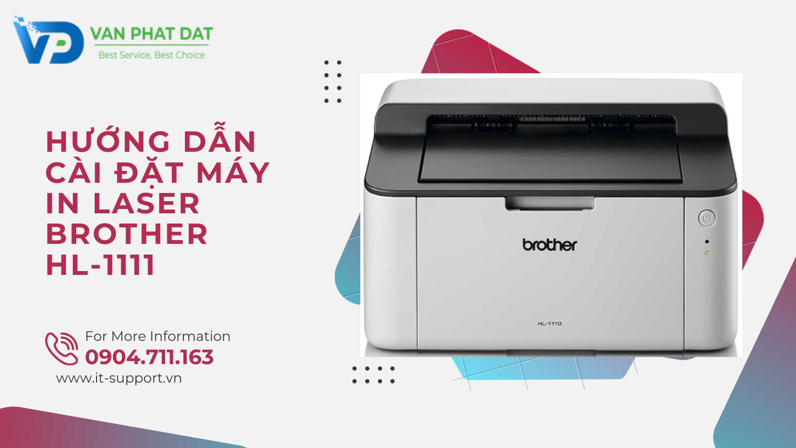 HƯỚNG DẪN CÀI ĐẶT MÁY IN LASER BROTHER HL-1111